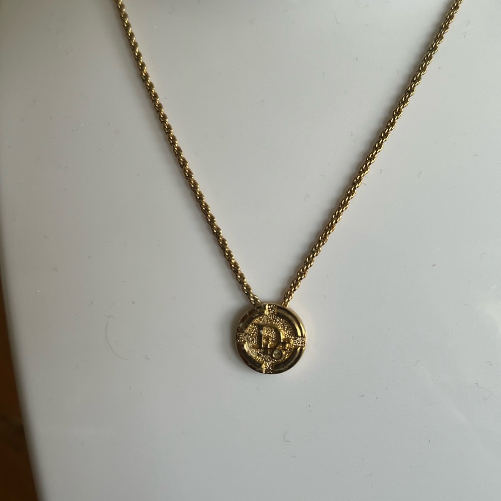 Vintage Christian Dior 14k Gold Plated Necklace. Made in Germany